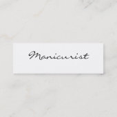 マニキュリスト（白黒） スキニー名刺 (裏面)