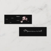 マニキュリスト（白黒） スキニー名刺 (正面/裏面)