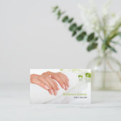 マニクモダンリエレガントストネイルアーティストネイルサロン 名刺 (スタンド正面)