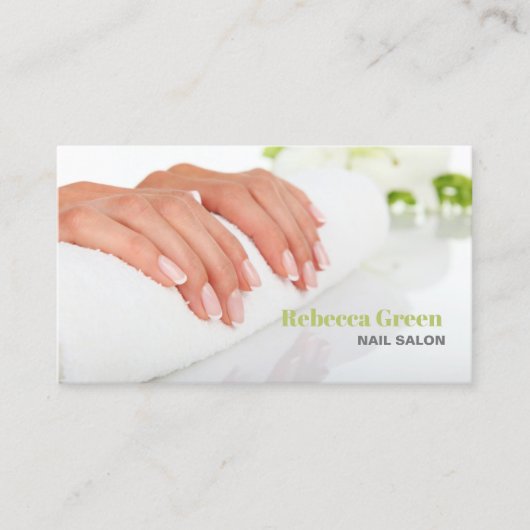マニクモダンリエレガントストネイルアーティストネイルサロン 名刺 (正面)