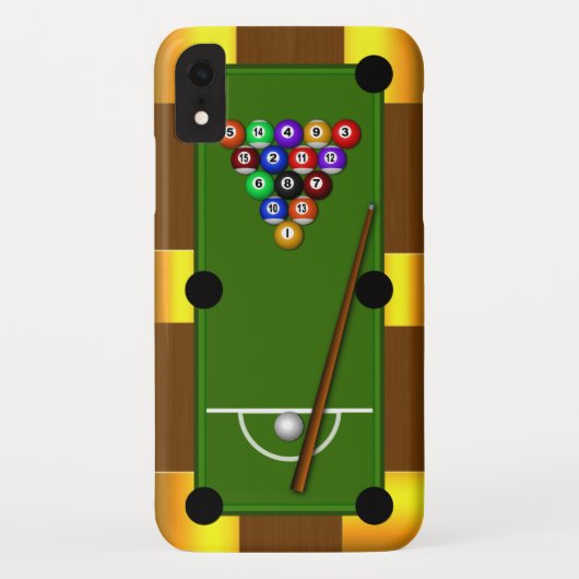 マニクールーなプールテーブル8ボールビリヤード強 Case-Mate iPhoneケース (裏面)