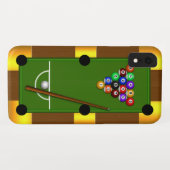 マニクールーなプールテーブル8ボールビリヤード強 Case-Mate iPhoneケース (裏面(横))