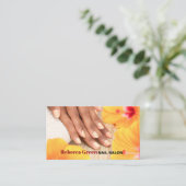 マニク鮮やかリスタイリッシュストネイルアーティストネイルサロン 名刺 (スタンド正面)