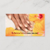 マニク鮮やかリスタイリッシュストネイルアーティストネイルサロン 名刺 (正面)