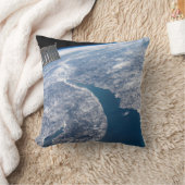 マニコーガンクレーターとセントローレンス川 クッション (ブランケット)