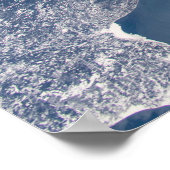 マニコーガンクレーターとセントローレンス川 ポスター (角)