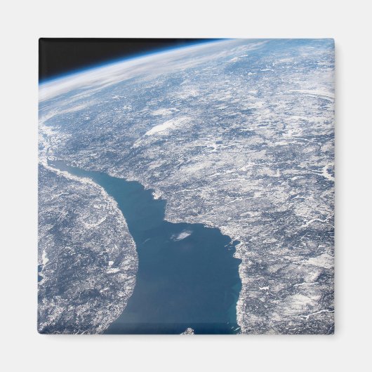 マニコーガンクレーターとセントローレンス川 マグネット (正面)