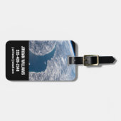 マニコーガンクレーターとセントローレンス川 ラゲッジタグ (正面横)