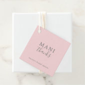 マニサンキュー シンプルピンクとグレーの ブライダルシャワー フェイバータグ (インサイチュ)