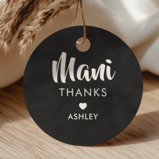 マニサンキュー タグ, ネイルケアセット ギフトタグ, ブラックボード フェイバータグ
