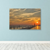 マニスティーノースピアヘッドライトハウス キャンバスプリント (インサイチュ (ウッドフロア))