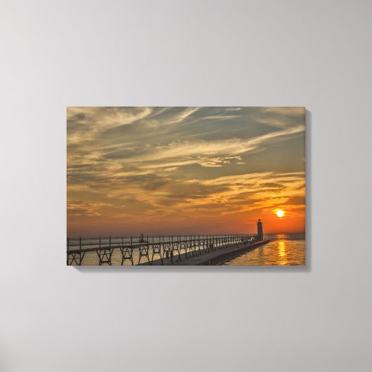 マニスティーノースピアヘッドライトハウス キャンバスプリント (正面)