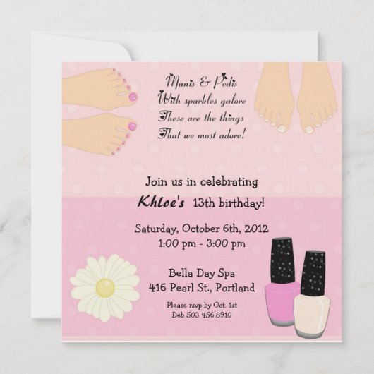 マニス&ペディス 招待状 (正面)