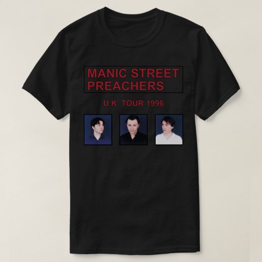 マニック通り説教者Uk 1996 Tシャツ (デザイン正面)