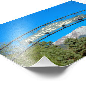 マニトゥ春サインフレーミングパイクピーク，コロラド フォトプリント            (角)