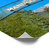 マニトゥ春サインフレーミングパイクピーク,コロラド ポスター (角)