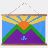 マニトウ国旗とウォールタペストリー春 吊り下げ型タペストリー (正面)