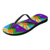 マニトウ州旗を持つ大人スリムストラップ春 ビーチサンダル (アングル)