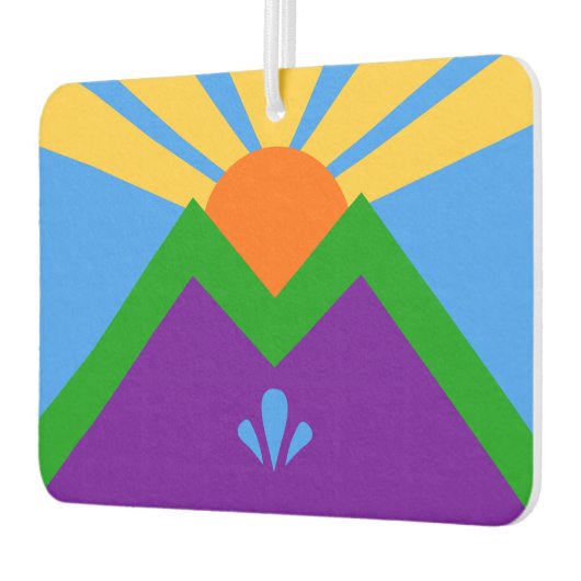 マニトウ州旗を持つ車の新入生春 カーエアーフレッシュナー (左)