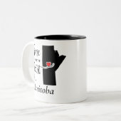 マニトバの家はハート ツートーンマグカップ (正面左)