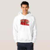 マニトバの旗のフード付きスウェットシャツ パーカ (正面フル)