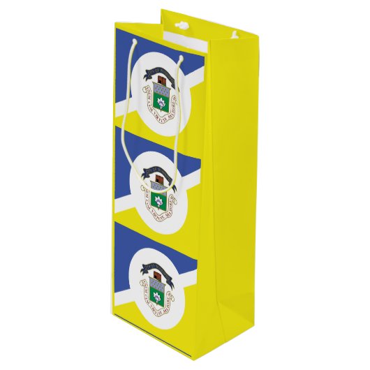 マニトバワイン抱き枕ウィニペグ国旗 ワインギフトバッグ (正面アングル)