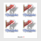 マニトバ国旗 シール (シート)