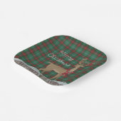 マニトバ地方タータンチェックとクリスマスディアー ペーパープレート (傾斜あり)