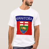 マニトバ州の旗 メンズTシャツ Tシャツ (正面)