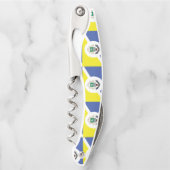 マニトバ州ウィニペグ国旗、ウェイターコルク栓抜き ソムリエナイフ (正面)