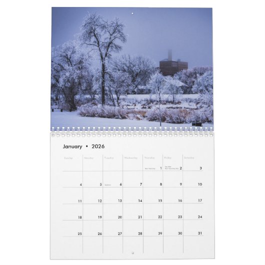 マニトバ気象センター2020月次カレンダー カレンダー (1月 2026)