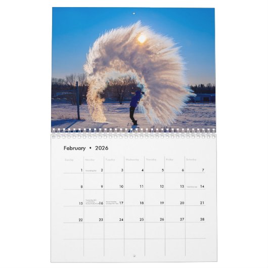 マニトバ気象センター2022月次カレンダー カレンダー (2月 2026)