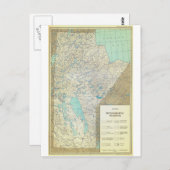 マニトバ1860年カナダの地形図 ポストカード (正面/裏面)