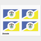 マニトバ・ウィニペグ国旗 長方形シール (シート)