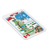 マニトバ・カナダ漫画のポスター マグネット (右側)