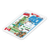 マニトバ・カナダ漫画のポスター マグネット (左側)