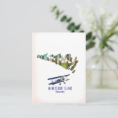 マニトーリン島カナダの地図 ポストカード (スタンド正面)