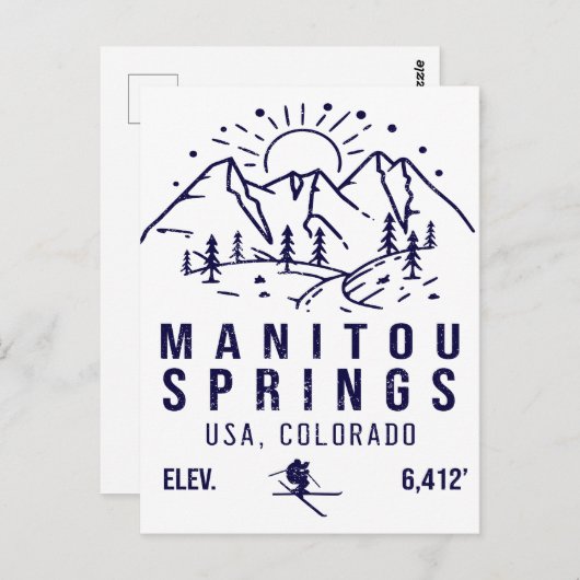 マニトー春コロラドミニマリストお土産 ポストカード (正面/裏面)