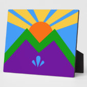 マニトー春国旗のプラーク フォトプラーク (側面)