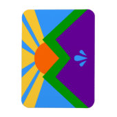 マニトー春旗の付いたフレキシブルな写真マグネット マグネット (縦)