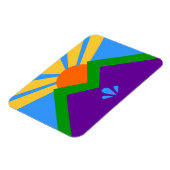 マニトー春旗の付いたフレキシブルな写真マグネット マグネット (左側)