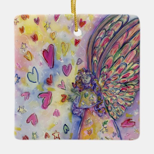 マニフェストユニバースエンジェルホリデーギフトオーナメント セラミックオーナメント (正面)