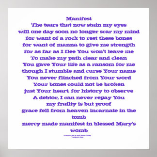 マニフェスト(祈りの言葉) ポスター