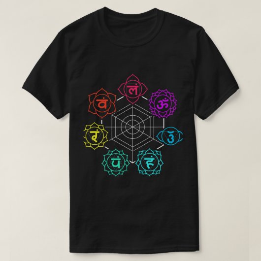 マニプルアナハタサハラチャクラ Tシャツ (デザイン正面)