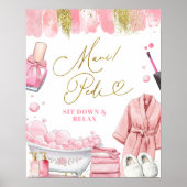 マニペディスパパーティー標識 ポスター (正面)