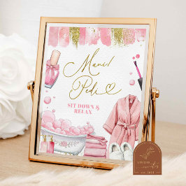 マニペディスパパーティー標識 ポスター