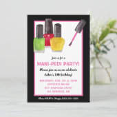 マニペディパーティーだ!爪、 ネイルポーランドバースデーパーティー 招待状 (スタンド正面)