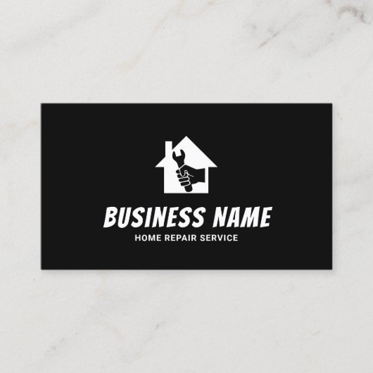 マニャンハウスロゴホーム修理サービスミニマリスト 名刺 (正面)