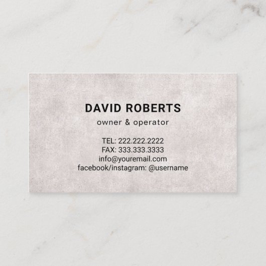 マニャンハウス修理サービスレトロハンマーチョーク 名刺 (裏面)