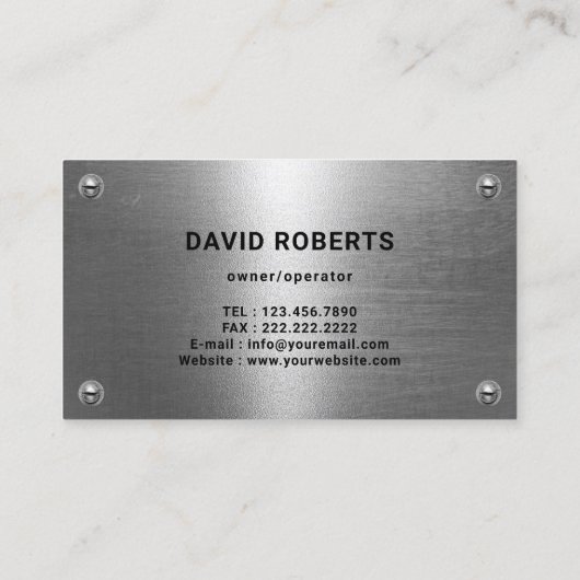 マニャンハウス修理メンテナンスサービスメタル 名刺 (裏面)